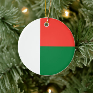 Flag of Madagascar (African Country) Ceramic Ornament