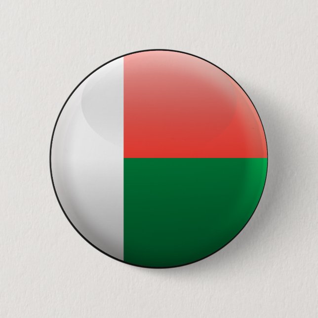 Flag of Madagascar Pinback Button (Front)