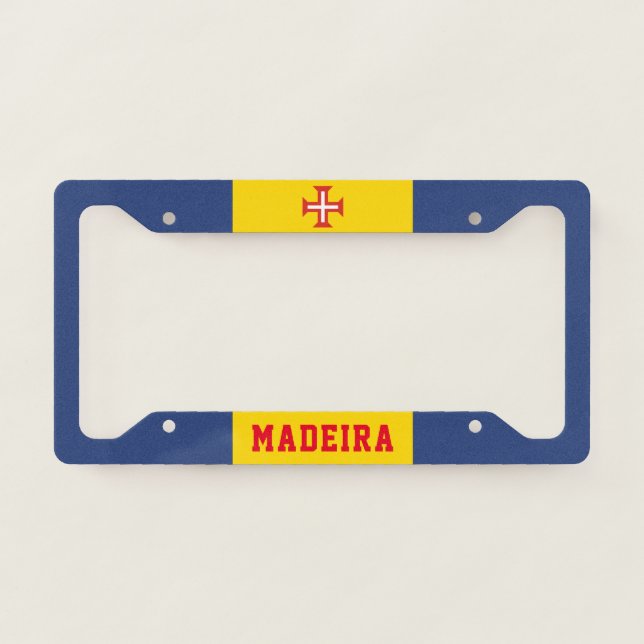Flag of Madeira, Portugal License Plate Frame (Front)