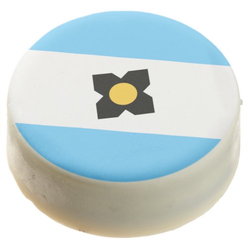 Flag of Madison Wisconsin Chocolate Dipped Oreo