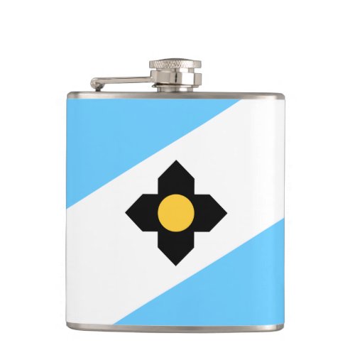Flag of Madison Wisconsin Hip Flask