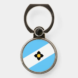 Flag of Madison, Wisconsin Phone Ring Stand