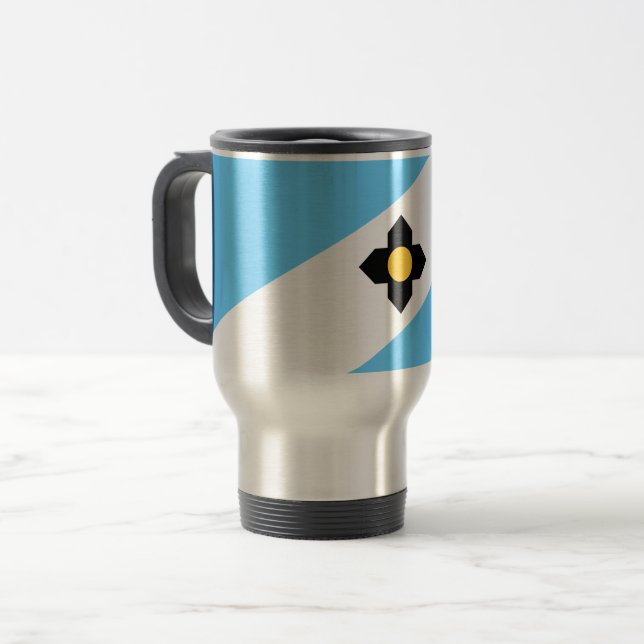 Flag of Madison, Wisconsin Travel Mug (Front Left)