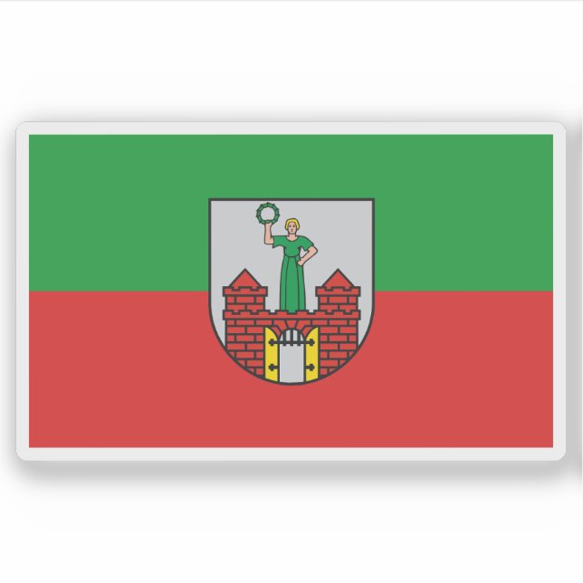 Flag of Magdeburg, Germany Sticker (Front)