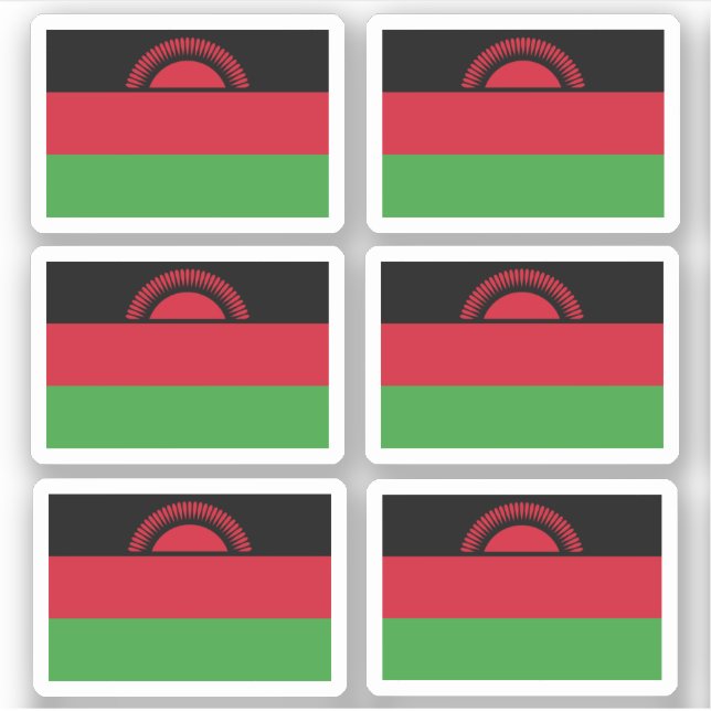 Flag of Malawi - a collection Sticker (Front)