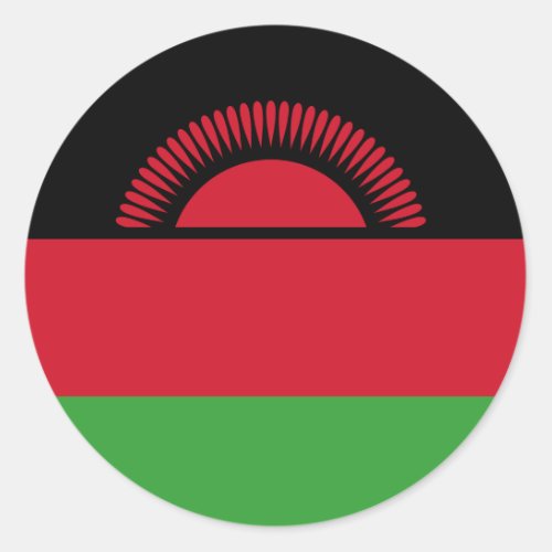 Flag of Malawi Classic Round Sticker