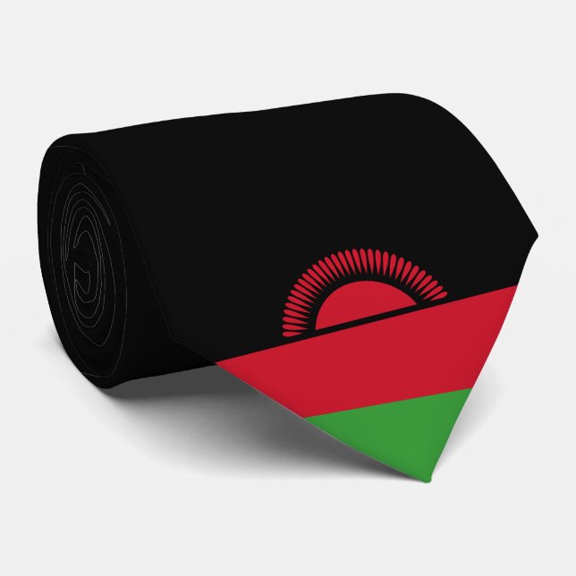 Flag of Malawi Neck Tie (Rolled)
