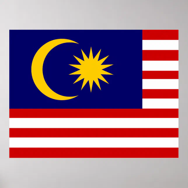 ⭐︎Malayオーダーページ2箱目 Flag of Malaysia Poster | Zazzle