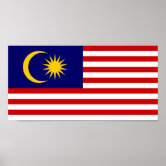 Malaysia Flaggen-Aufkleber – 4 Stück, Vinyl, Wetterfest, Für Auto, Helm & Mehr