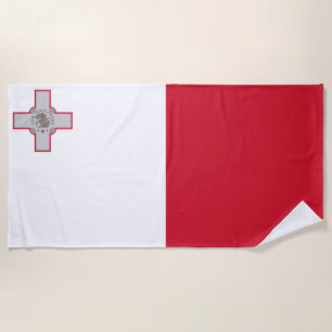 Flag of Malta Beach Towel