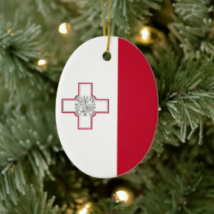 Flag of Malta Ceramic Ornament