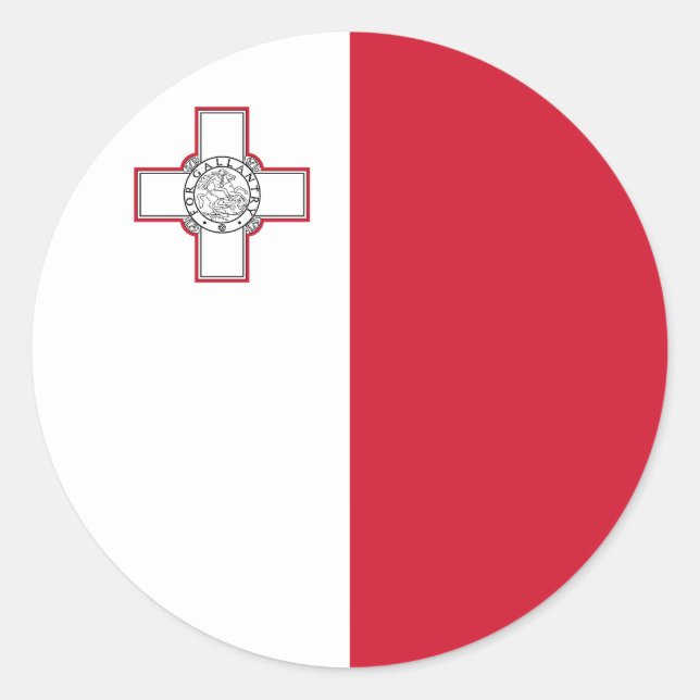 Flag of Malta Classic Round Sticker (Front)
