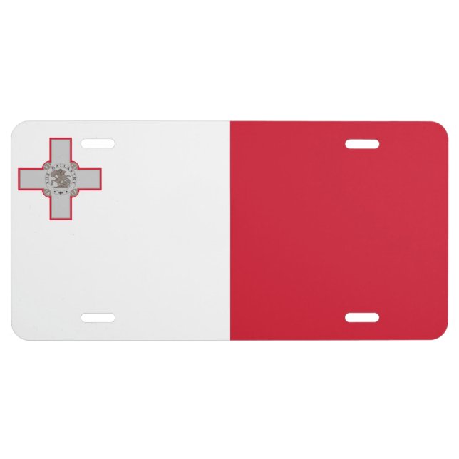 Flag of Malta License Plate (Front)