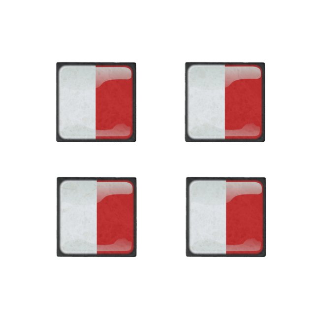 Flag of Malta Stone Magnet (Front)