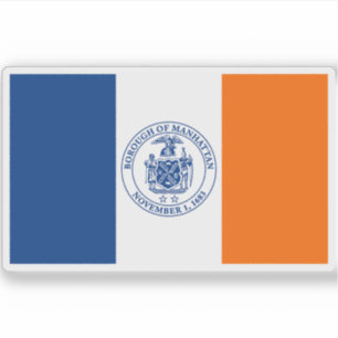Flag of Manhattan, New York City, USA Sticker