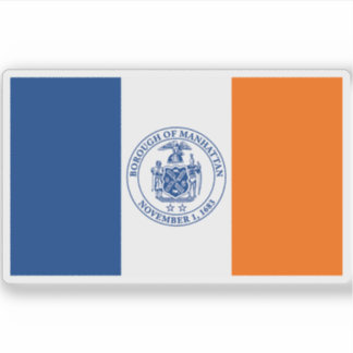 Flag of Manhattan, New York City, USA Sticker