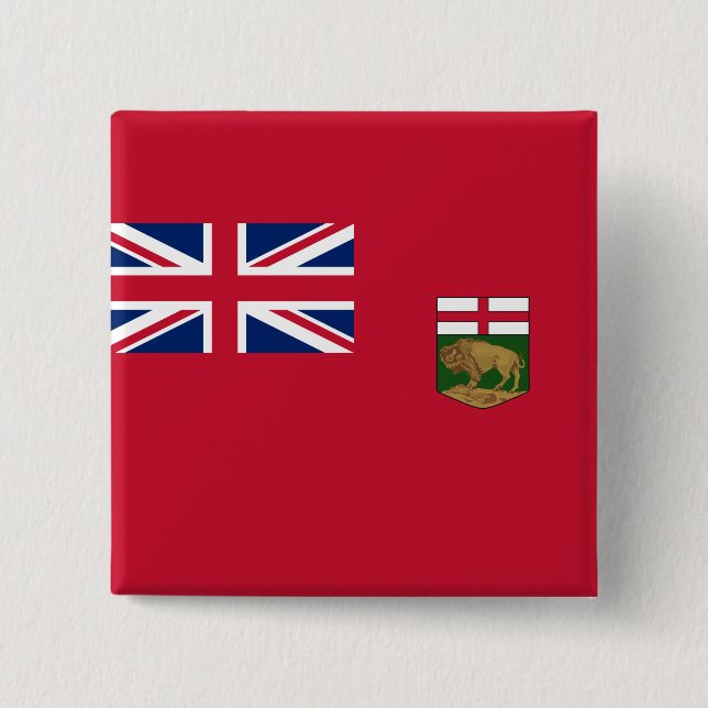 Flag of Manitoba Button (Front)