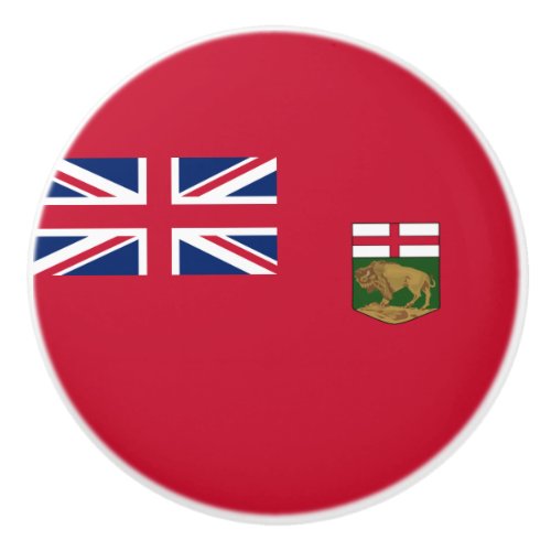 Flag of Manitoba Ceramic Knob