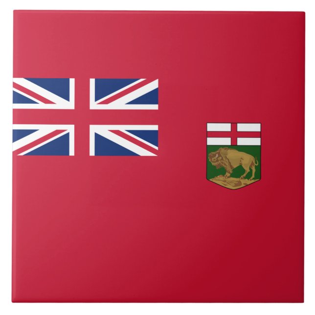 Flag of Manitoba Ceramic Tile (Front)