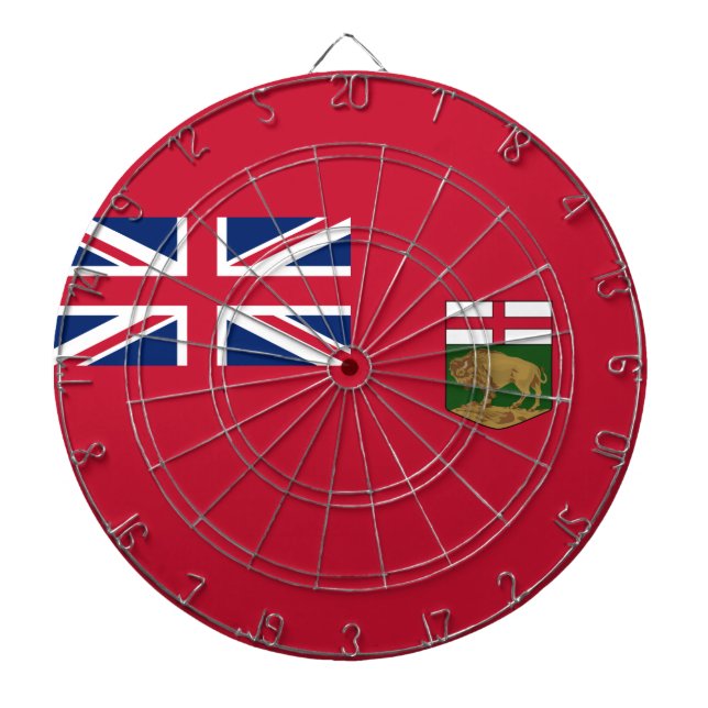 Flag of Manitoba Dart Board (Front)