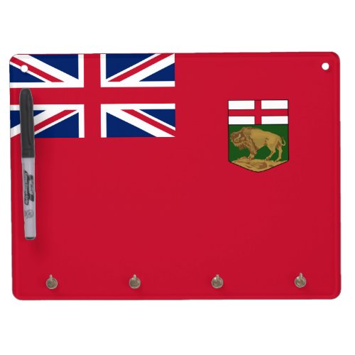 Flag of Manitoba Dry Erase Board With Keychain Holder