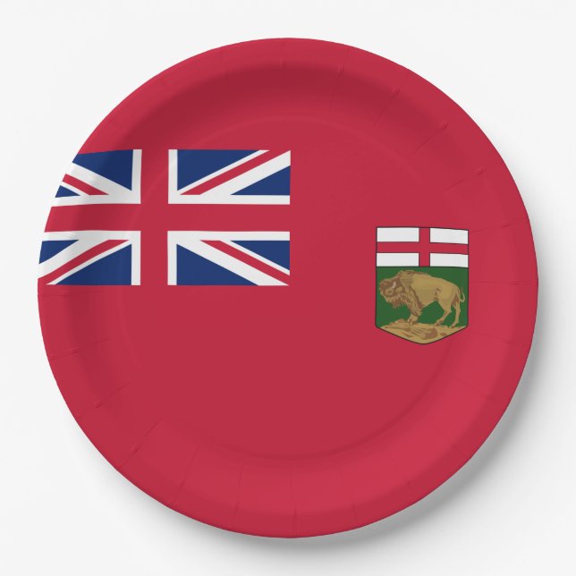 Flag of Manitoba Paper Plates (Front)