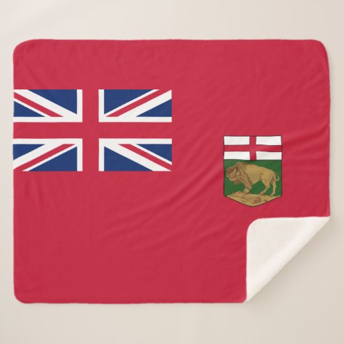 Flag of Manitoba Sherpa Blanket