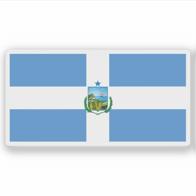 Flag of Manta, Ecuador Sticker (Front)