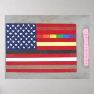 Flag of many colors poster