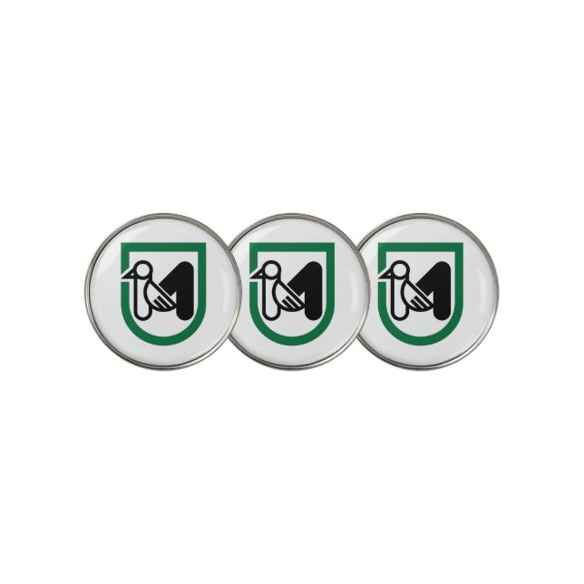 Flag of Marche (Italy) Golf Ball Marker (3 Up)