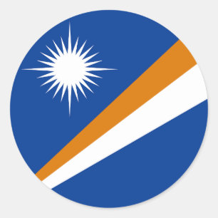 Flag of Marshall Islands Classic Round Sticker