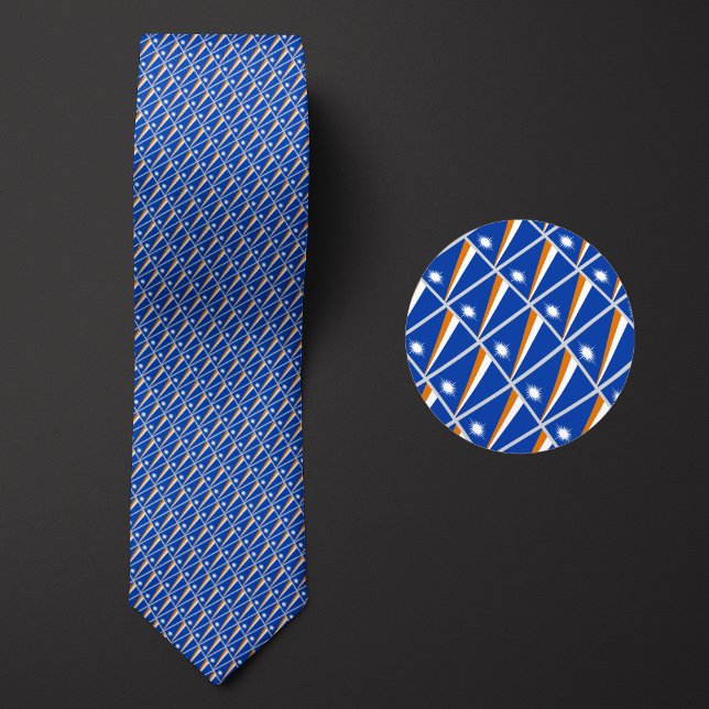 Flag of Marshall Islands Pattern Neck Tie (Creator Uploaded)