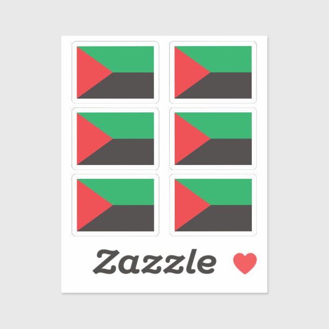 Flag of Martinique Collection pack of 6 Sticker (Sheet)