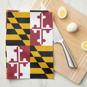 Flag of Maryland Pattern Kitchen Towel