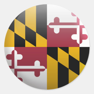 Flag of Maryland Round Sticker