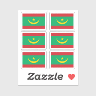 Flag of Mauritania Collection pack of 6 Sticker
