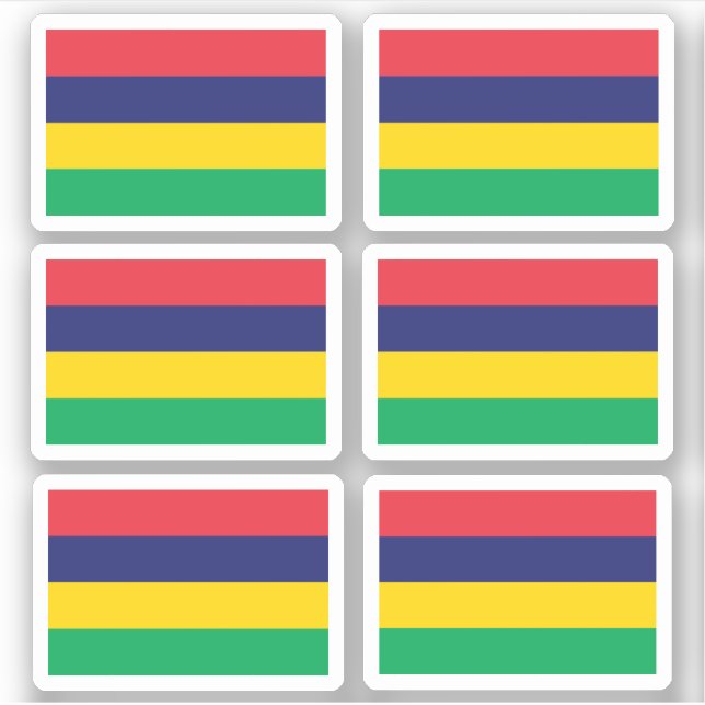 Flag of Mauritius - a collection Sticker (Front)
