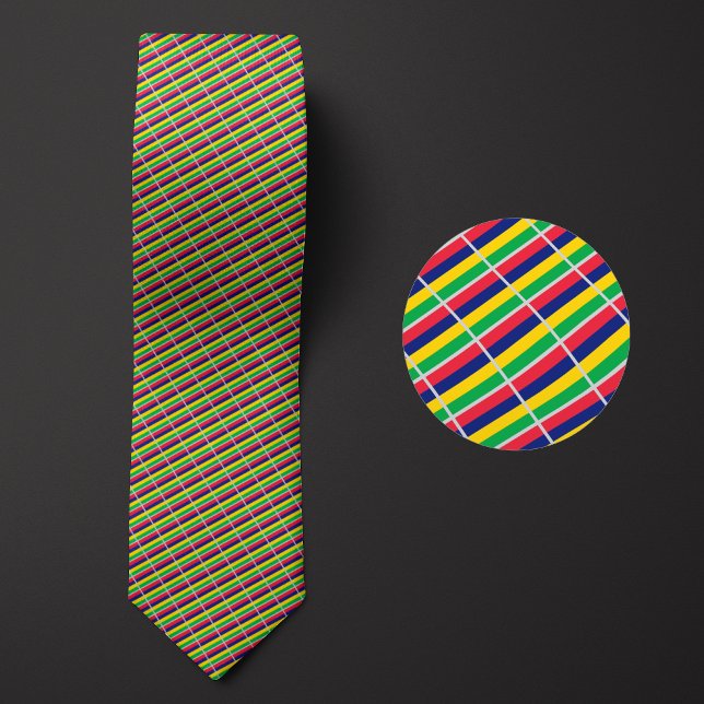 Flag of Mauritius Pattern Neck Tie (Creator Uploaded)