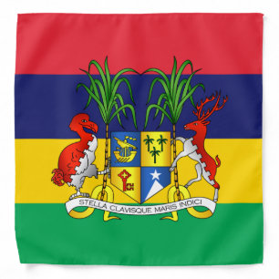Flag of Mauritius (with Coat of Arms) Bandana