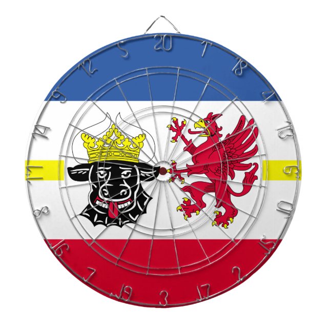 Flag of Mecklenburg-Western Pomerania Dartboard (Front)
