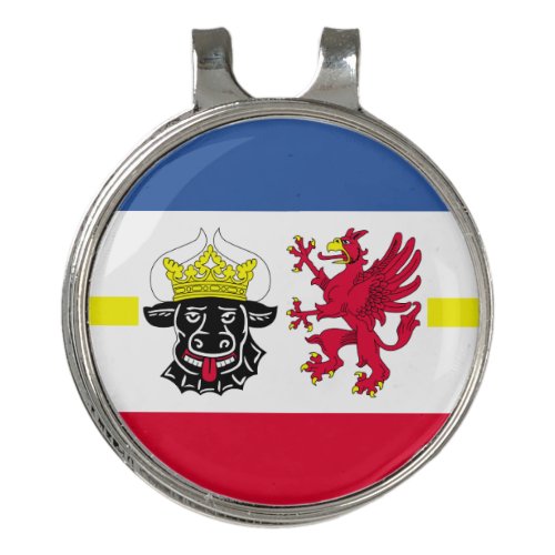 Flag of Mecklenburg_Western Pomerania Golf Hat Cli Golf Hat Clip