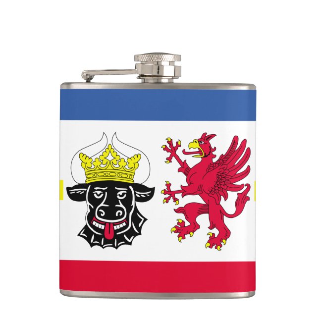 Flag of Mecklenburg-Western Pomerania Hip Flask (Front)
