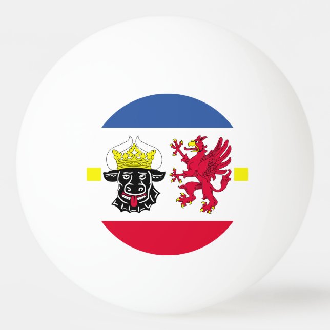 Flag of Mecklenburg-Western Pomerania Ping Pong Ball (Front)