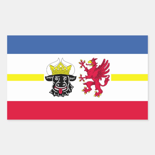 Flag of Mecklenburg-Western Pomerania Rectangular  Sticker