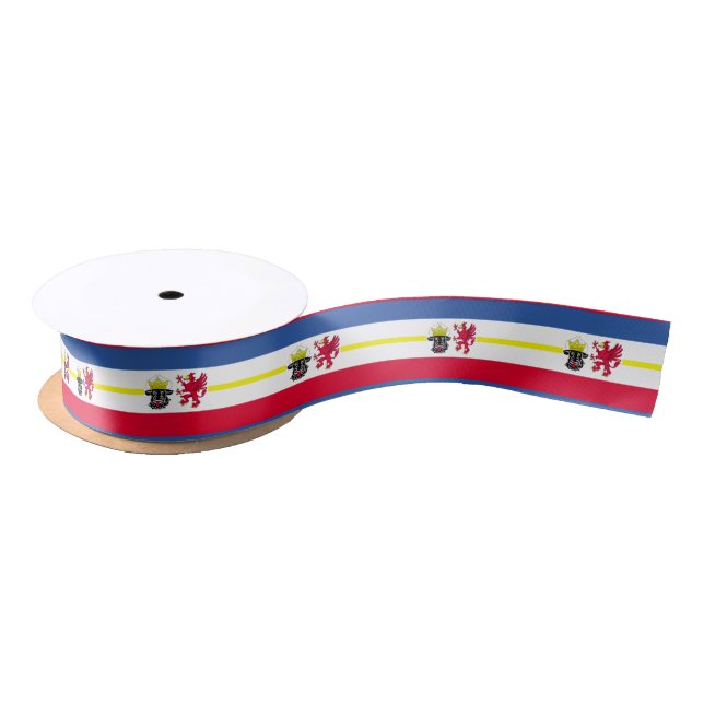 Flag of Mecklenburg-Western Pomerania Satin Ribbon (Spool)