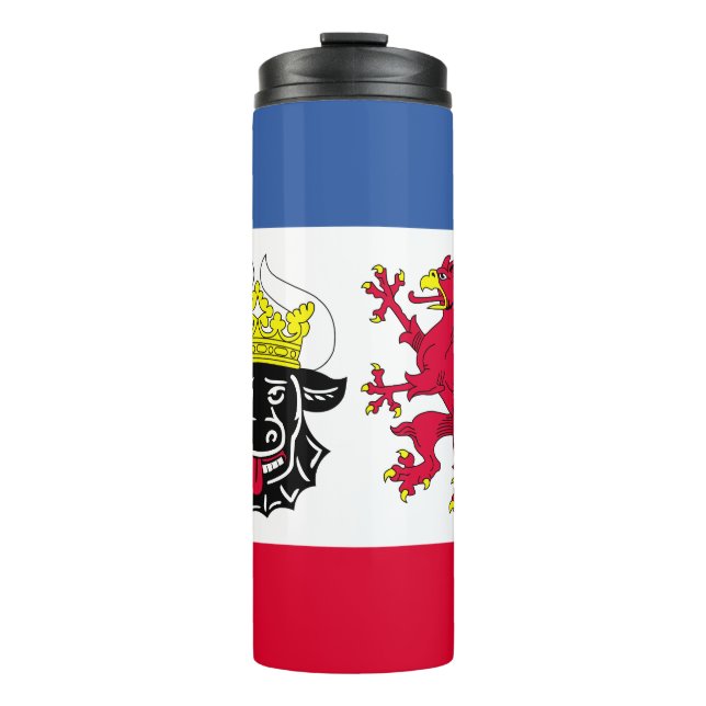 Flag of Mecklenburg-Western Pomerania Thermal Tumb Tumbler (Front)