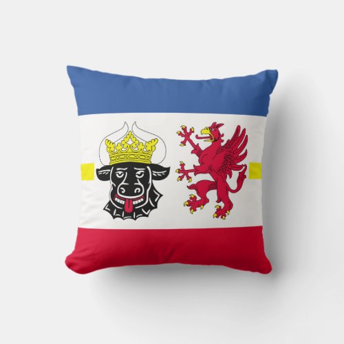 Flag of Mecklenburg_Western Pomerania Throw Pillow