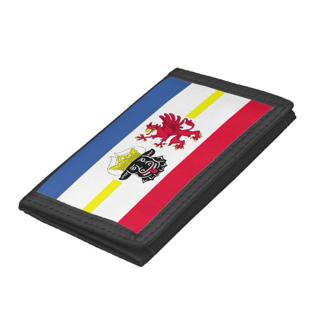 Flag of Mecklenburg-Western Pomerania Tri-fold Wal Trifold Wallet (Bottom)