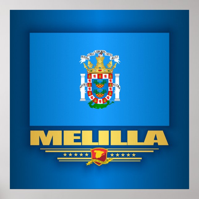 Flag of Melilla Poster (Front)