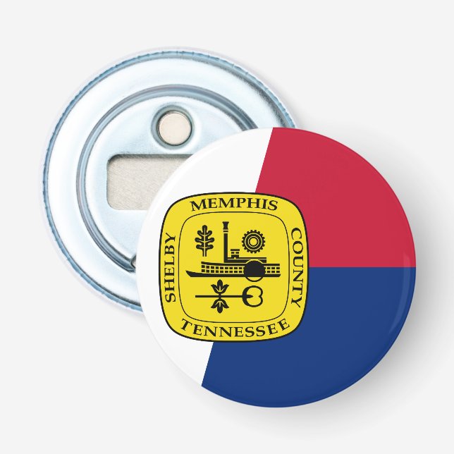 Flag of Memphis, Tennessee Bottle Opener (Front)